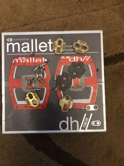 Pedais Crankbrothers Mallet DH Vermelho
