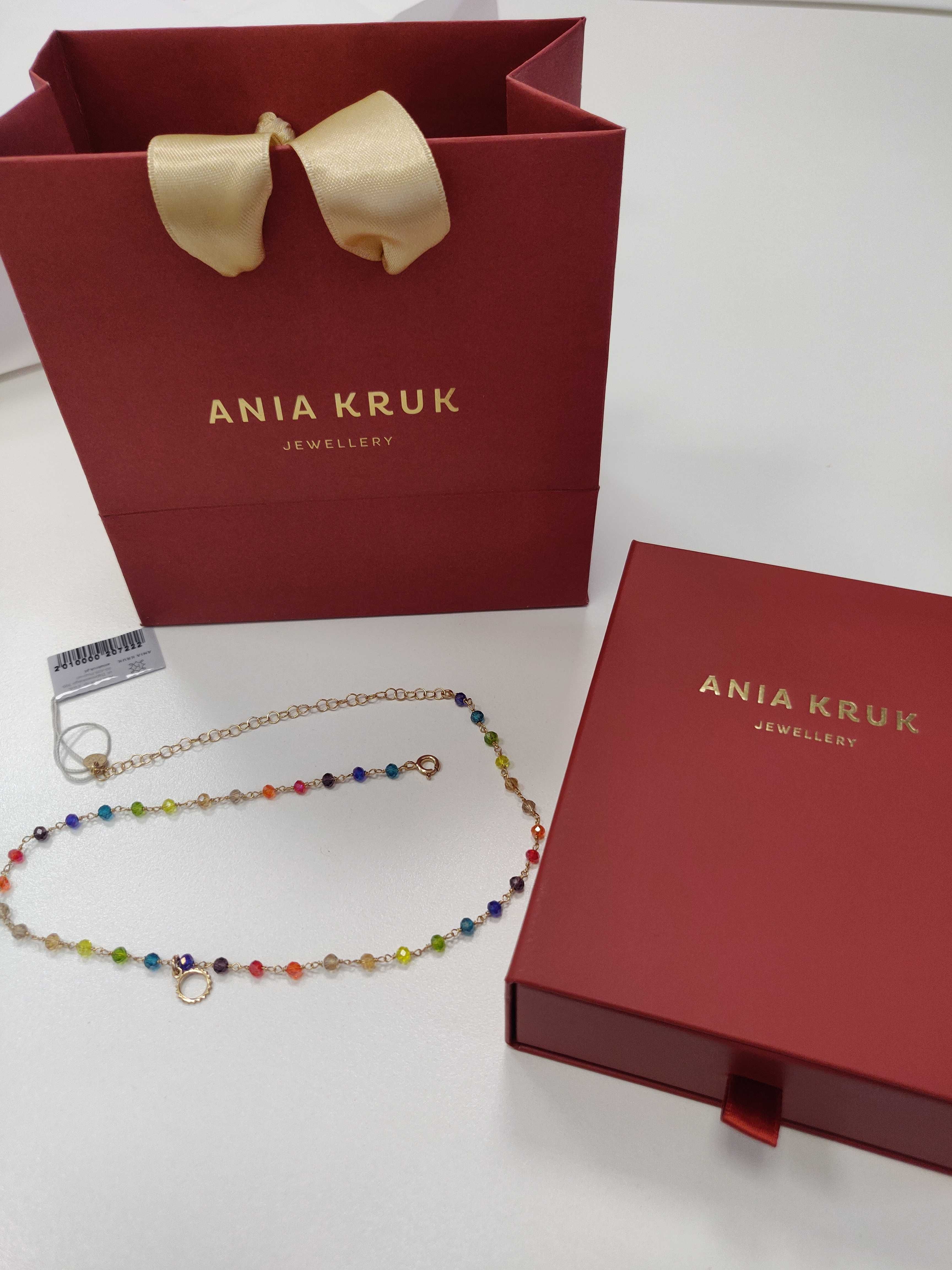 ANIA KRUK choker z koralikami, pozłacany. Nowy, nieużywany