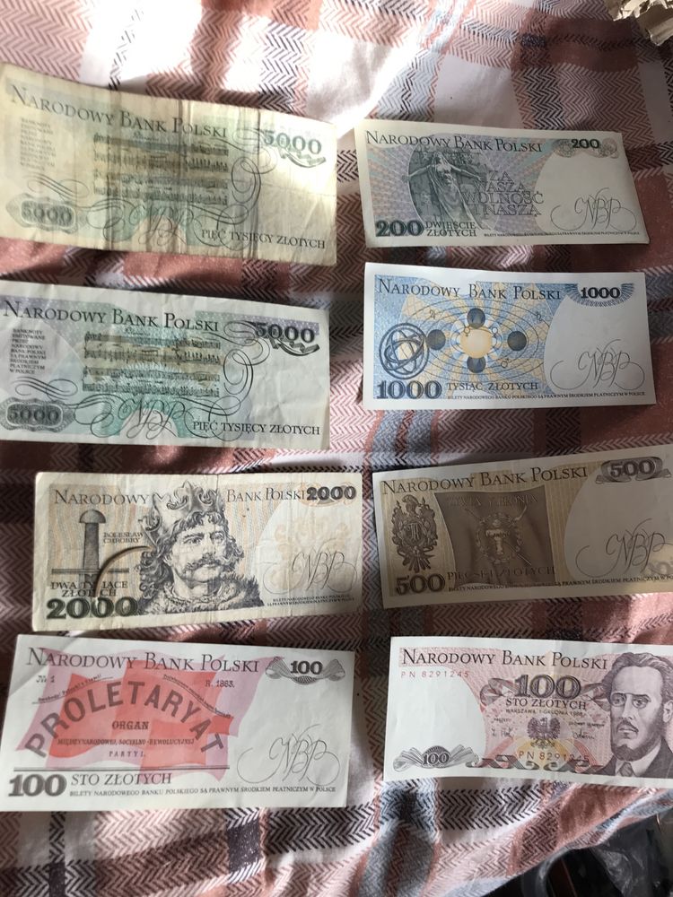 Zestaw banknotów polskich