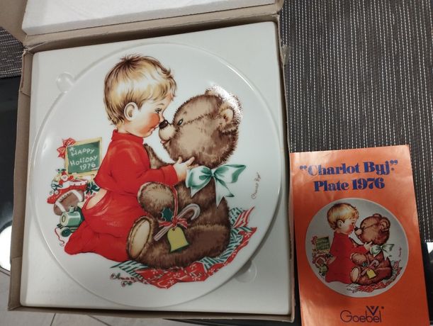 Рідка новорічна фарфорова тарілка для хлопчика 1976р.