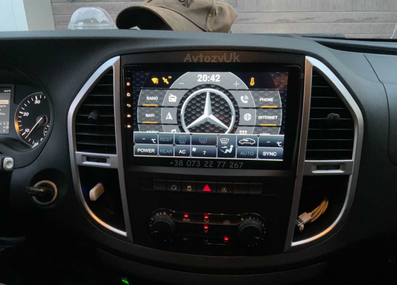 Магнитола VITO Mercedes Benz W447 USB DVD GPS 2 дин CarPlay Android 13