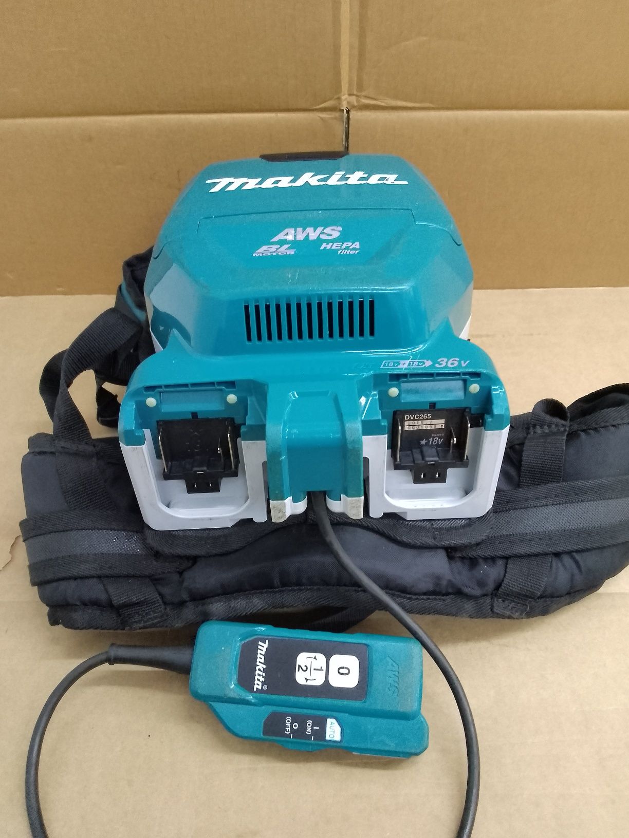 Makita DCV265 Akumulatorowy Odkurzacz Plecakowy Brushless 36V
