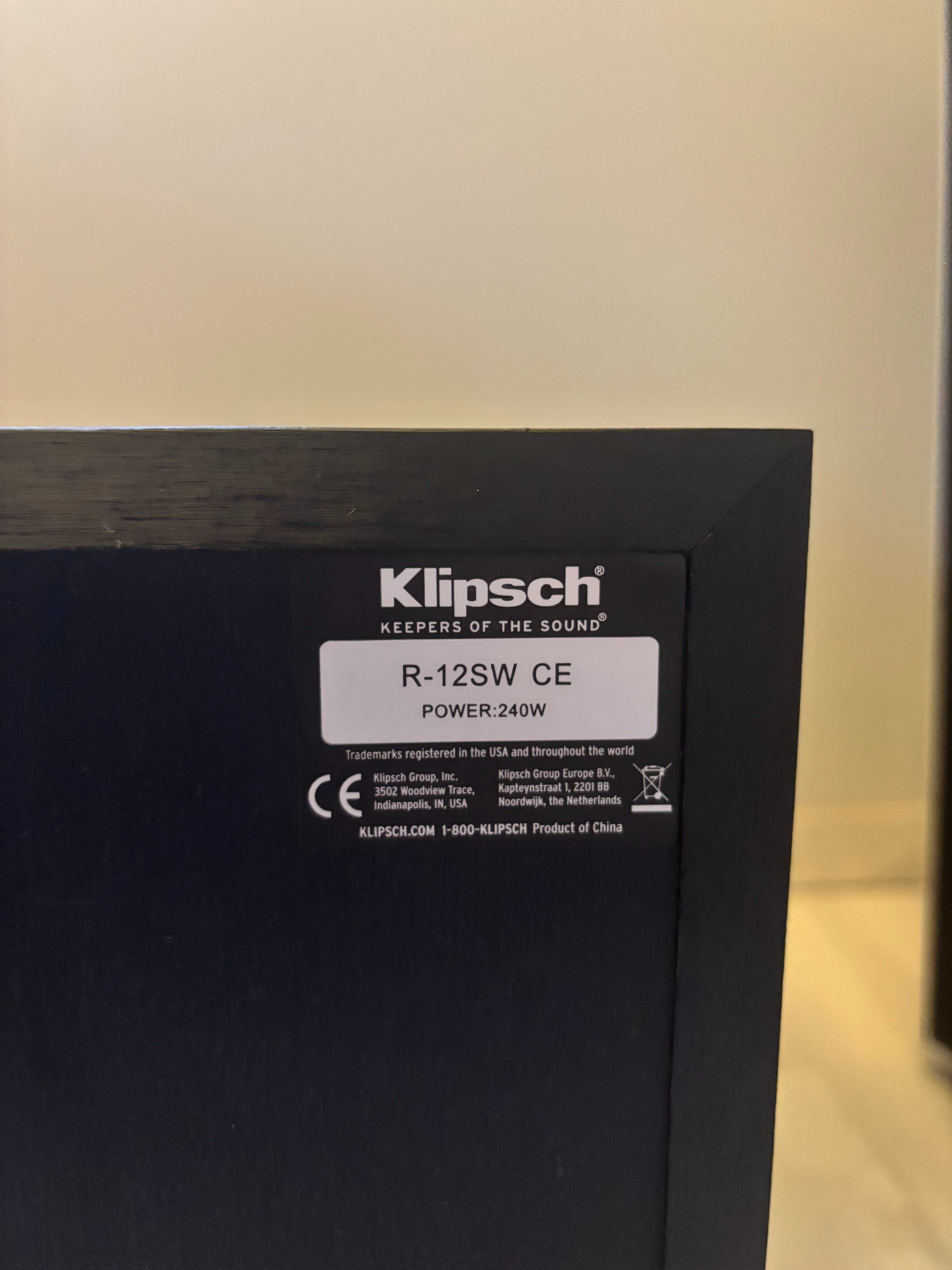 Klipsch SUBWOOFER kina domowego R-12SW 240W 12"