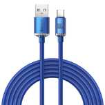 Baseus Crystal Shine Series kabel USB A - USB C 100W 2m niebieski