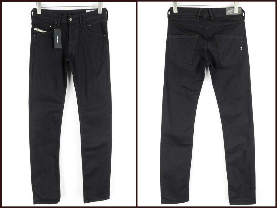 czarne DIESEL BELTHER slim tapered W30 L34 Italy stretch w29 w31 l32