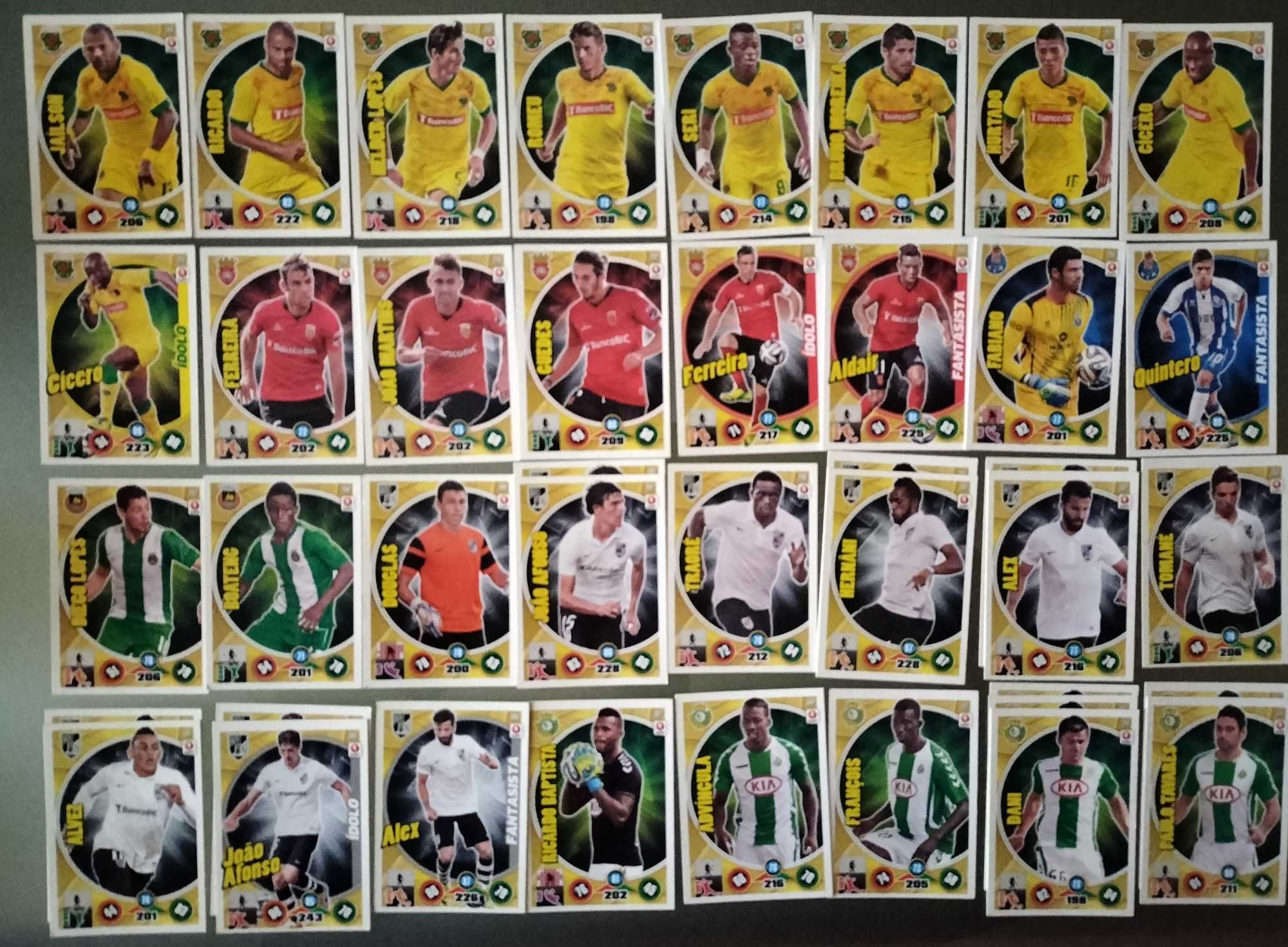 Lote de cartas "Adrenalyn 2014/2015" (lista na última foto)