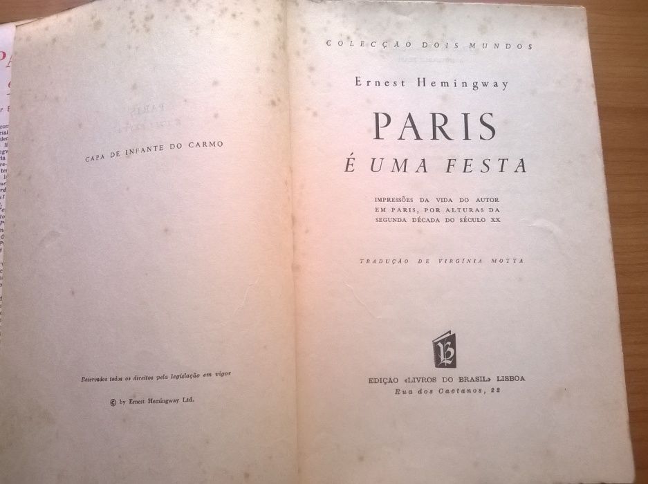 Paris é uma Festa - Ernest Hemingway (portes grátis)