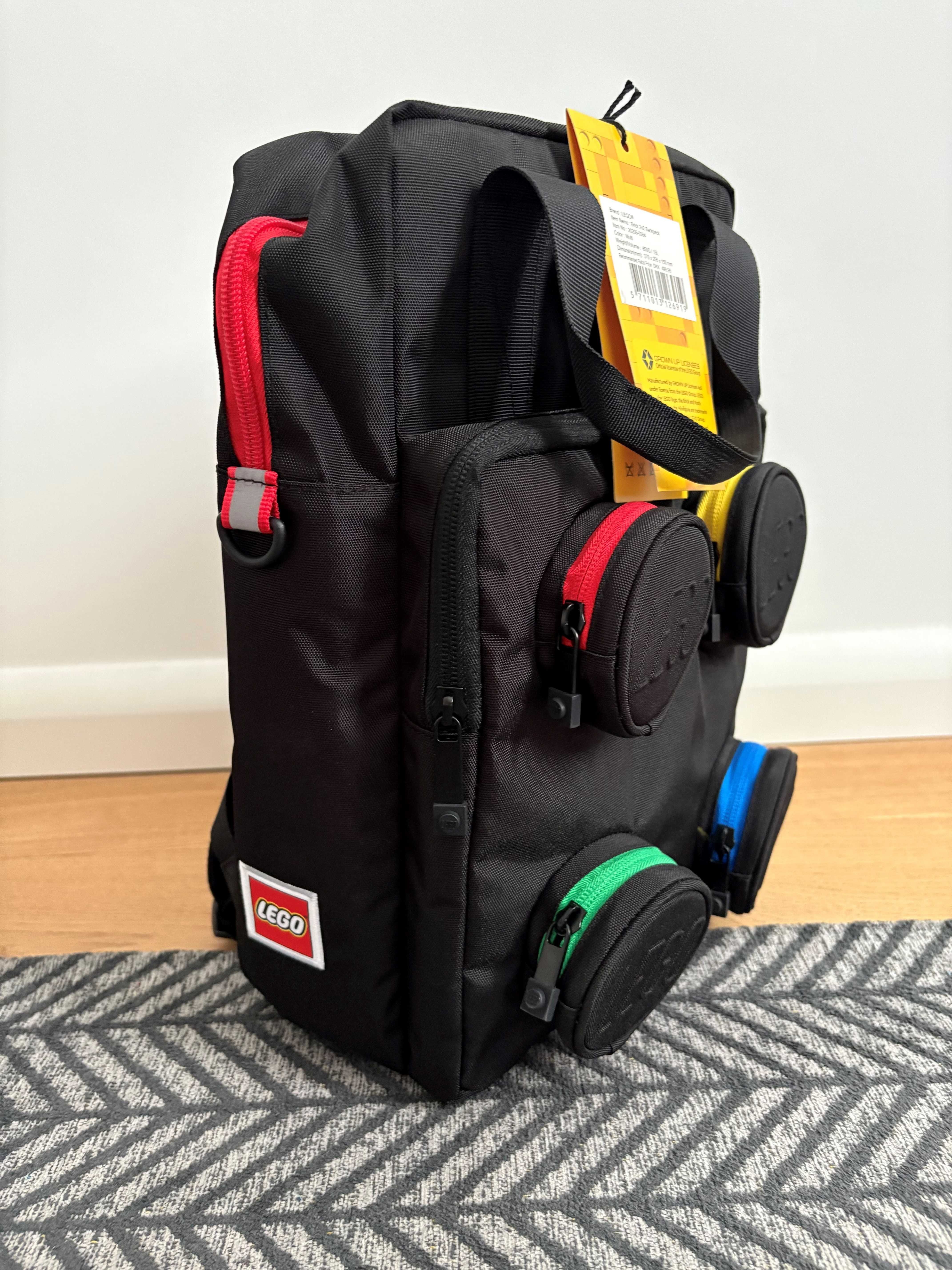 PLECAK szkolny LEGO Brick 2x2 black multi 15L