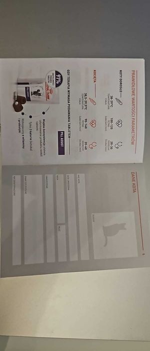 Książeczka zdrowia dla kota Royal Canin Wyprzedaż 20 szt