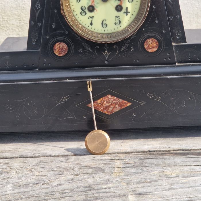 Stary Zegar Kominkowy (Marmur-Brąz)