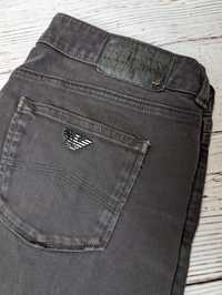 Brązowe spodnie jeansowe jeansy Armani jeans w32
