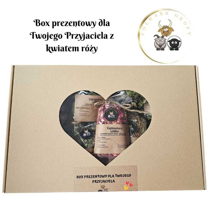 Ziołowy box dla królików i gryzoni z różą 9 pozycji