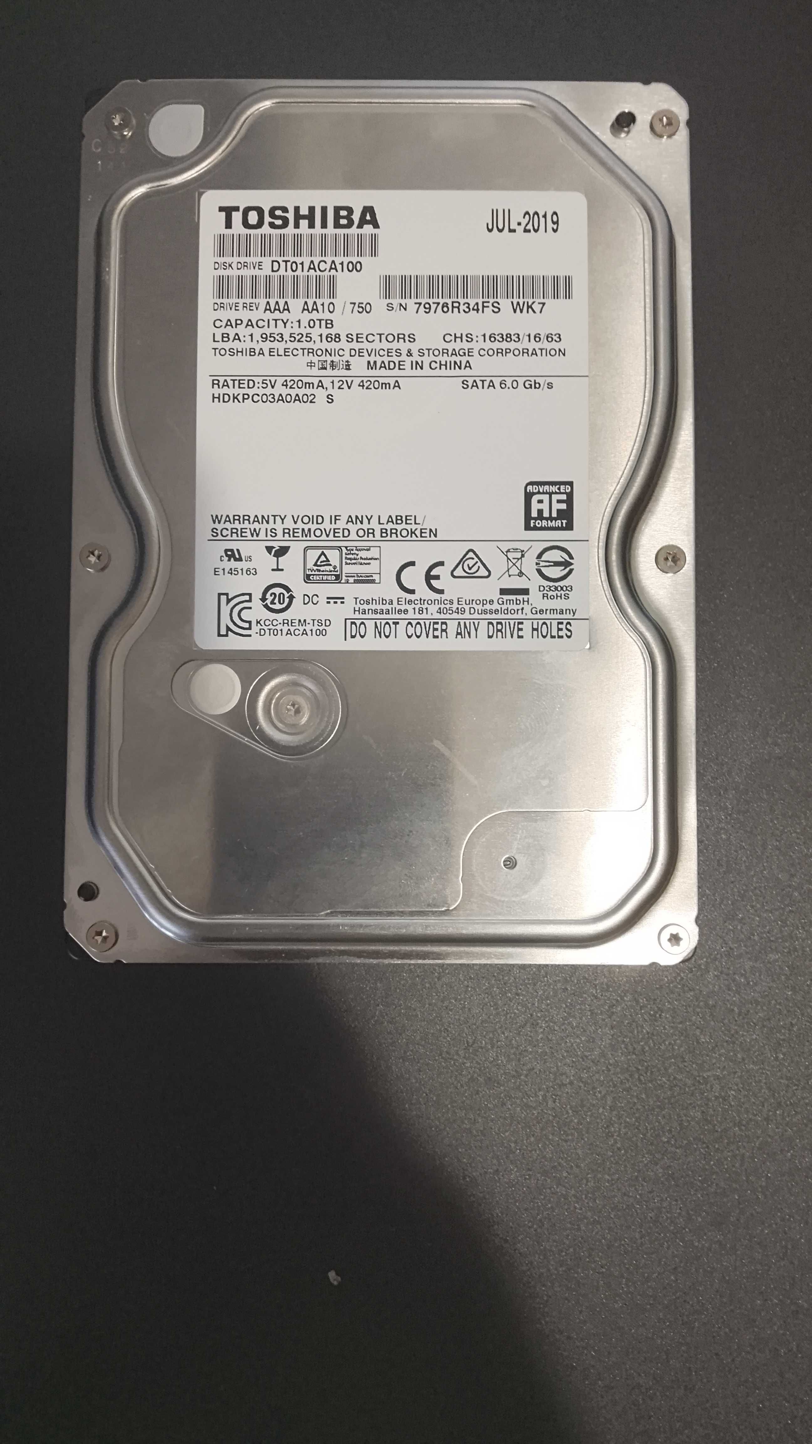 Жорсткий диск Toshiba DT01ACA100