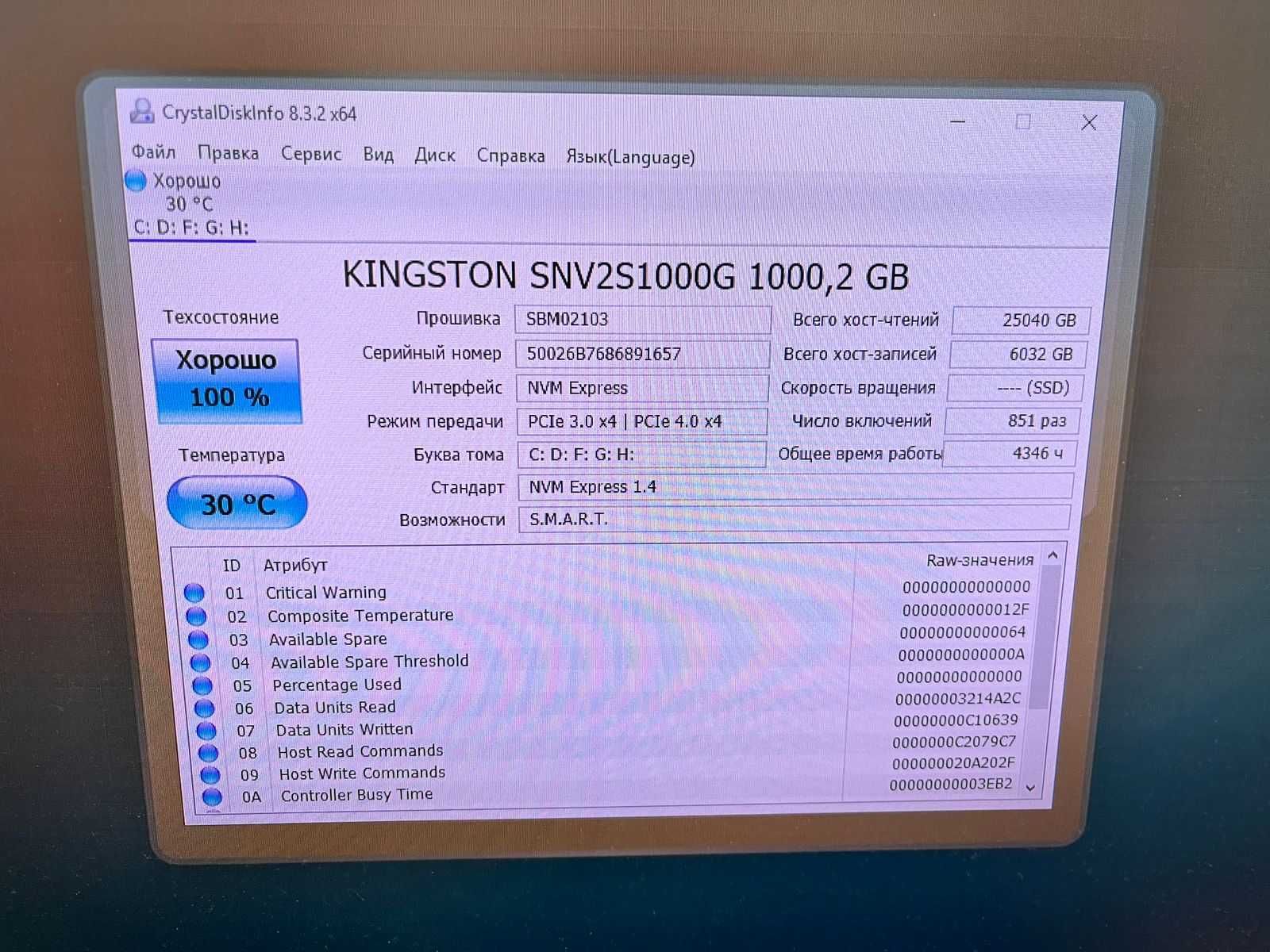 SSD накопичувач Kingston M.2 1TB PCIe 4.0 NV2 (SNV2S/1000G)