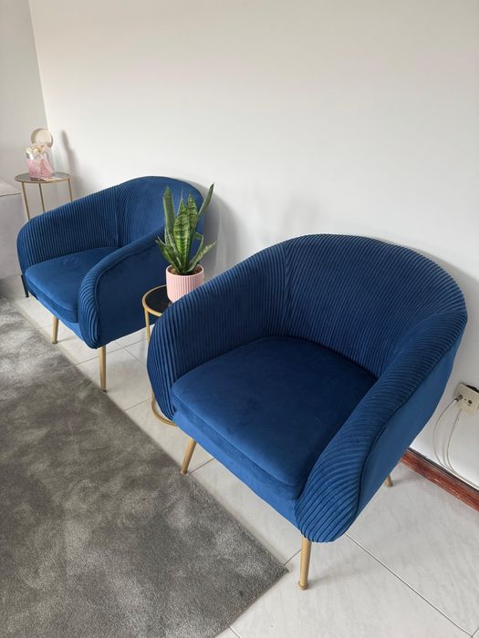 Poltronas Azuis - Veludo (Homa)