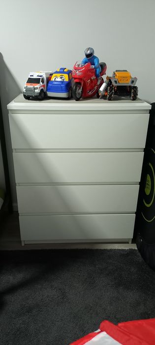 Cómoda c/4 gavetas, branco, 80x100 cm