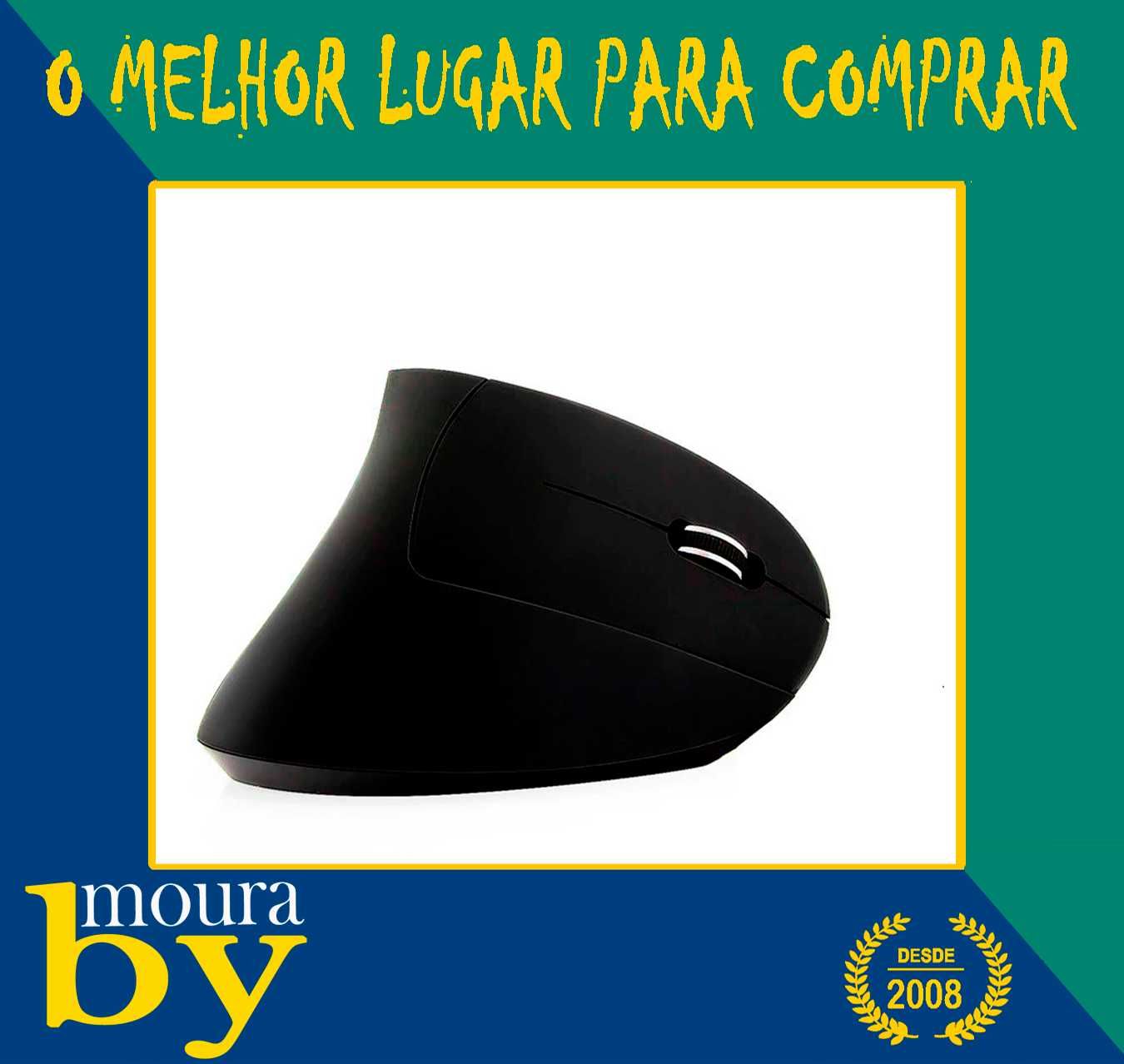 Rato Mouse Ergonômico Vertical Sem Fio Jogos  Gamer, Laptop, PC