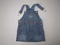 Sukienka na szelkach jeans Barbie 92 ogrodniczka jeansowa 98