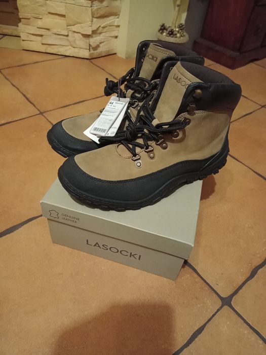 Trzewiki męskie skórzane Lasocki 44 Nowe!