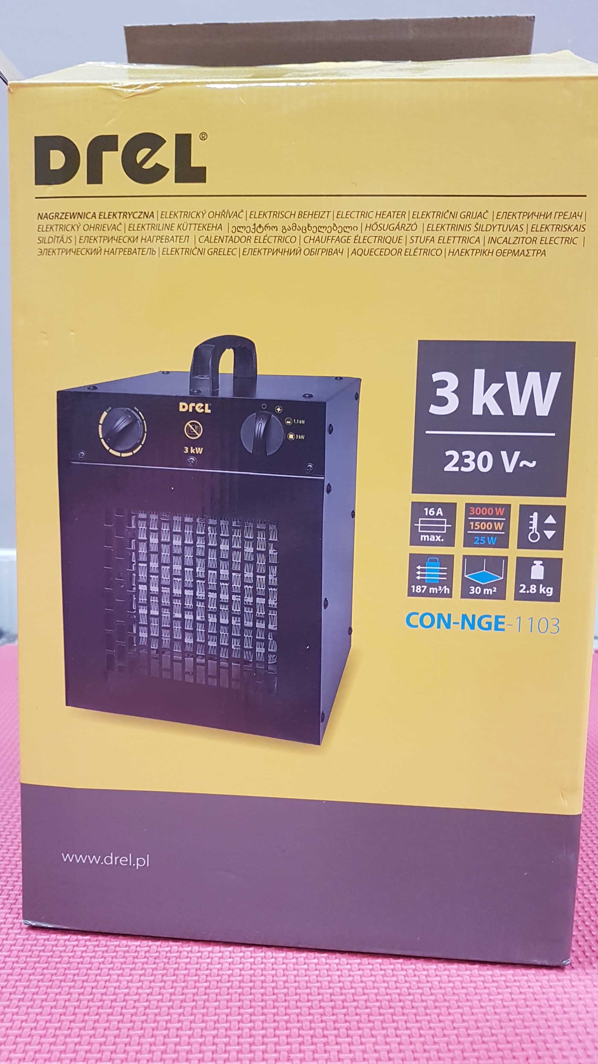 Nagrzwnica elektryczna 3 kw nowa