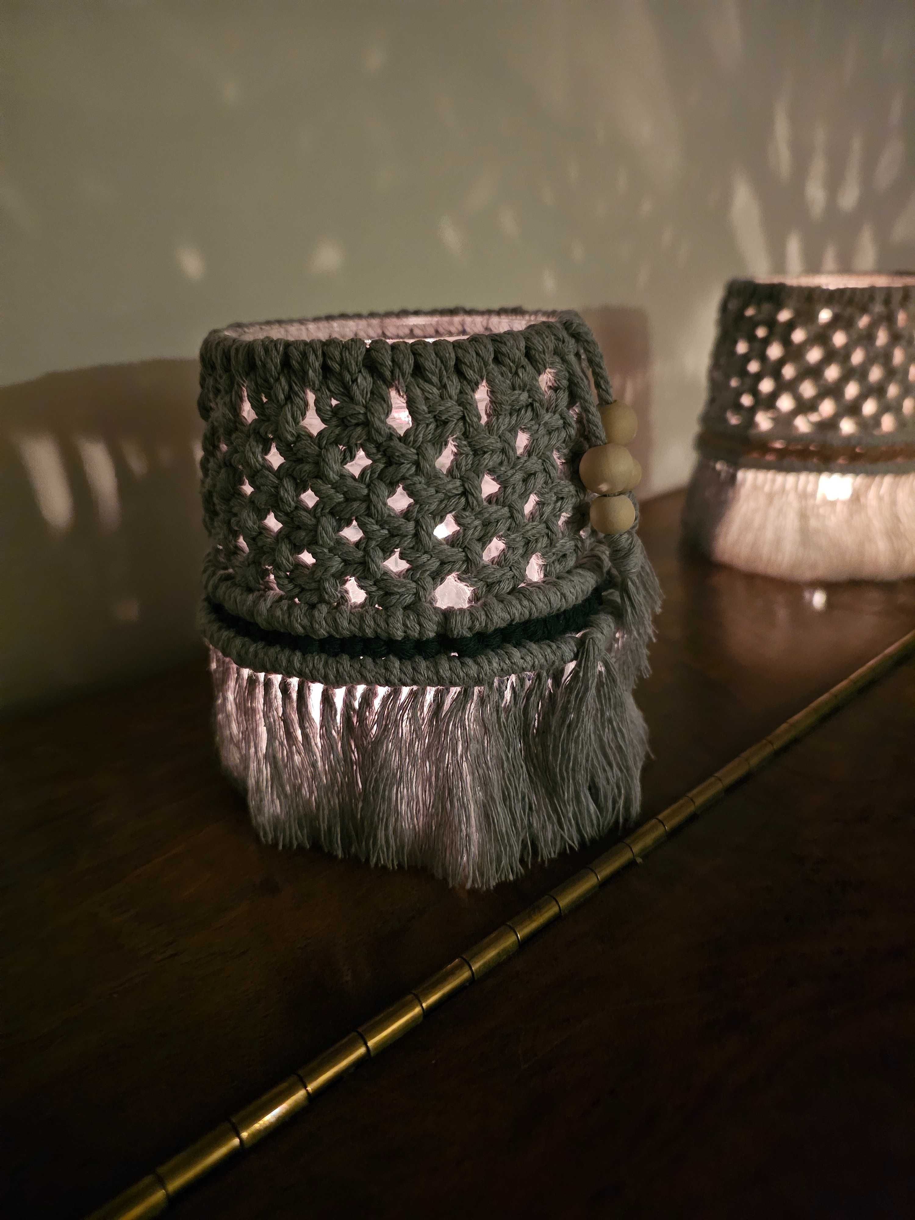 Lampion z makramy - handmade