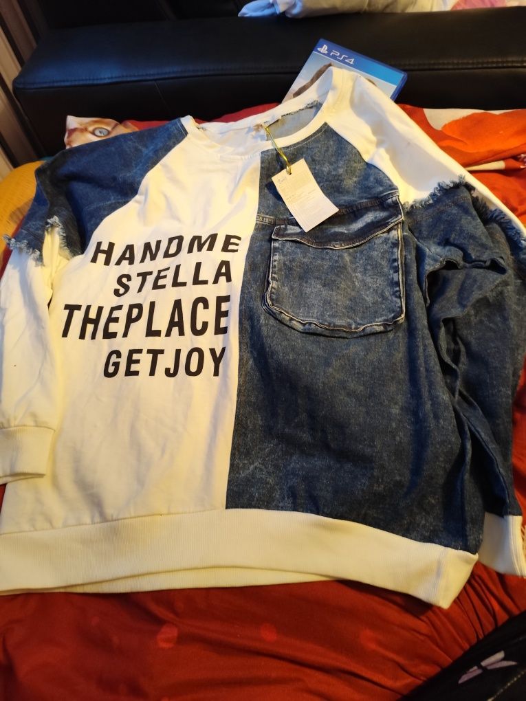 Bluza z jeansem l,xl
