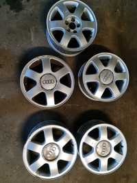 Alu felgi audi 15 cali 5x100 et38 komplet