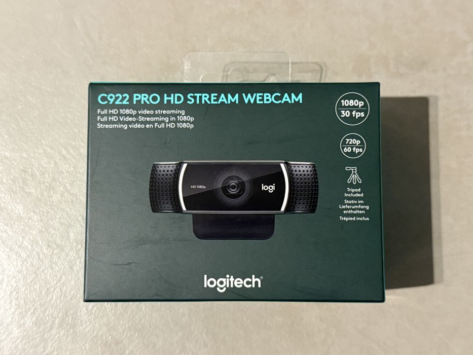 Kamerka internetowa Logitech C922 ze statywem w zestawie