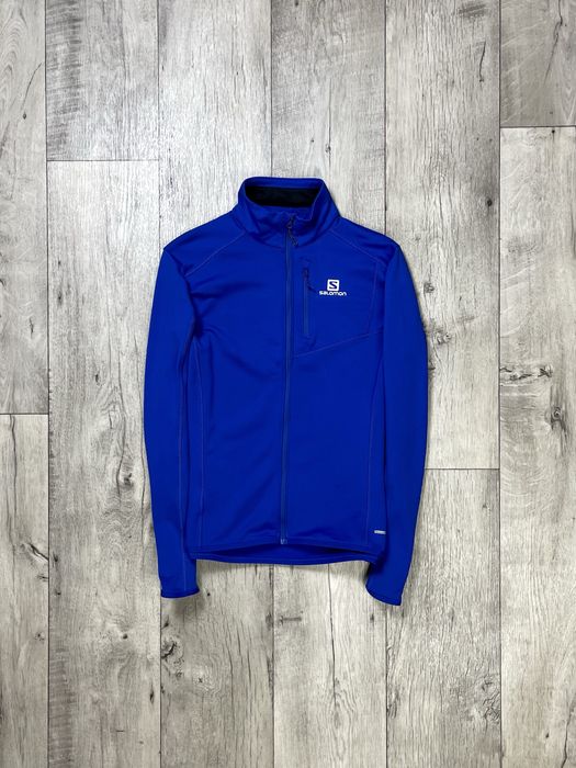 Salomon advanced skin warm кофта лонгслив S размер синяя
