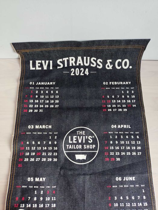 Kalendarz baner denim jeans Levi Strauss 2024