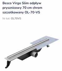 Besco Virgo Slim Odpływ prysznicowy 70 cm chrom szczotkowany OL-70-VS