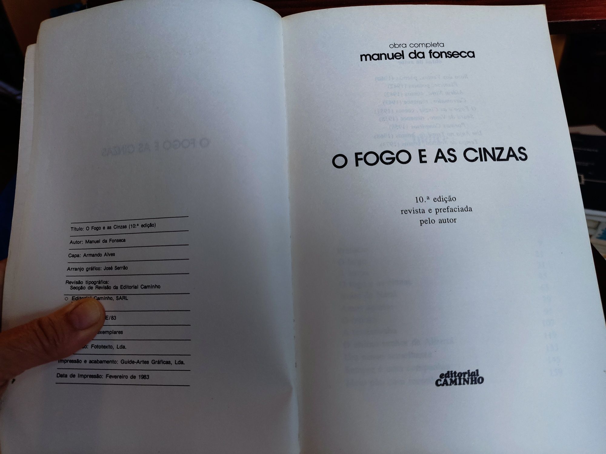 Livro O Fogo e as Cinzas