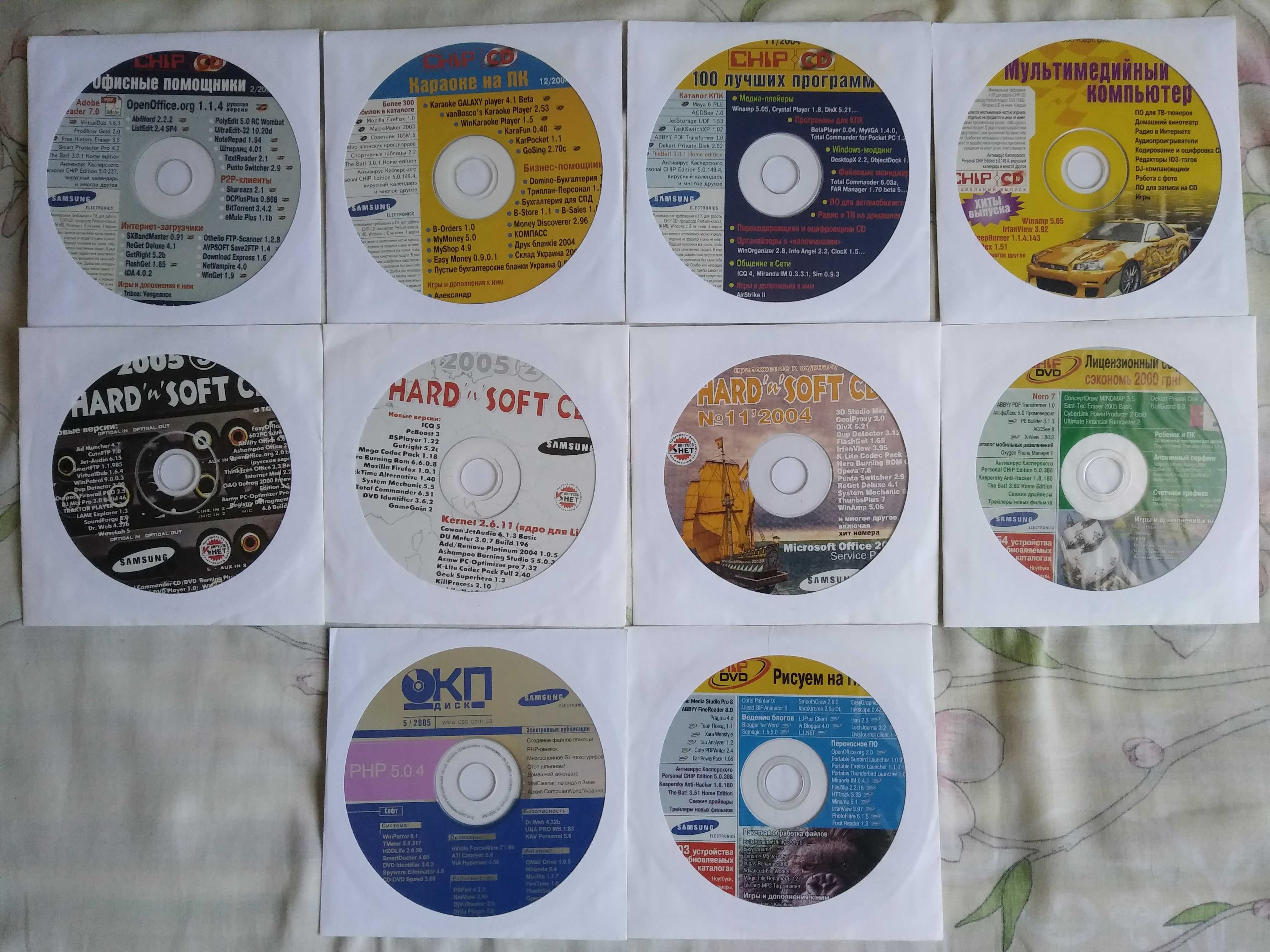 Підбірка журналів про компютери 2004-2005 рік + CD/DVD