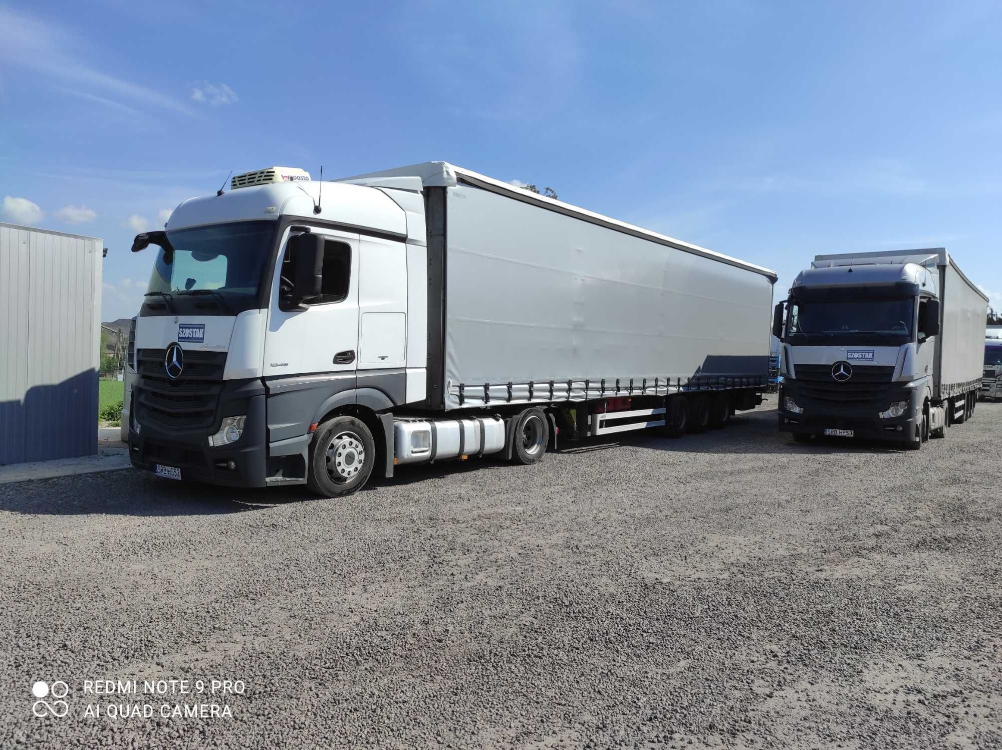 Transport TIR Mega platforma plandeka gabaryty