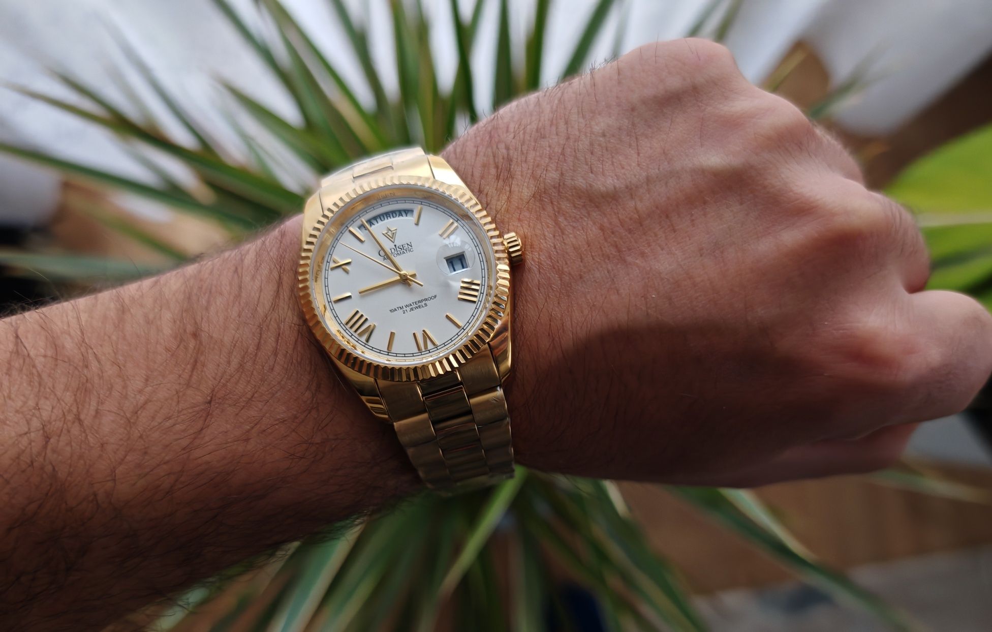 Nowy Zegarek Cadisen Automatic w kolorze złota