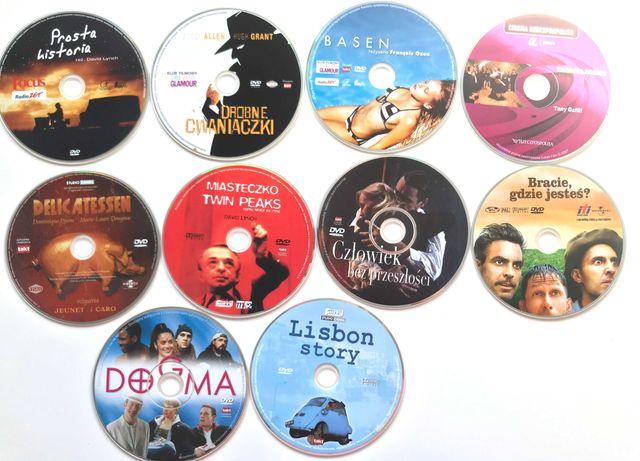 Filmy DVD na płytach