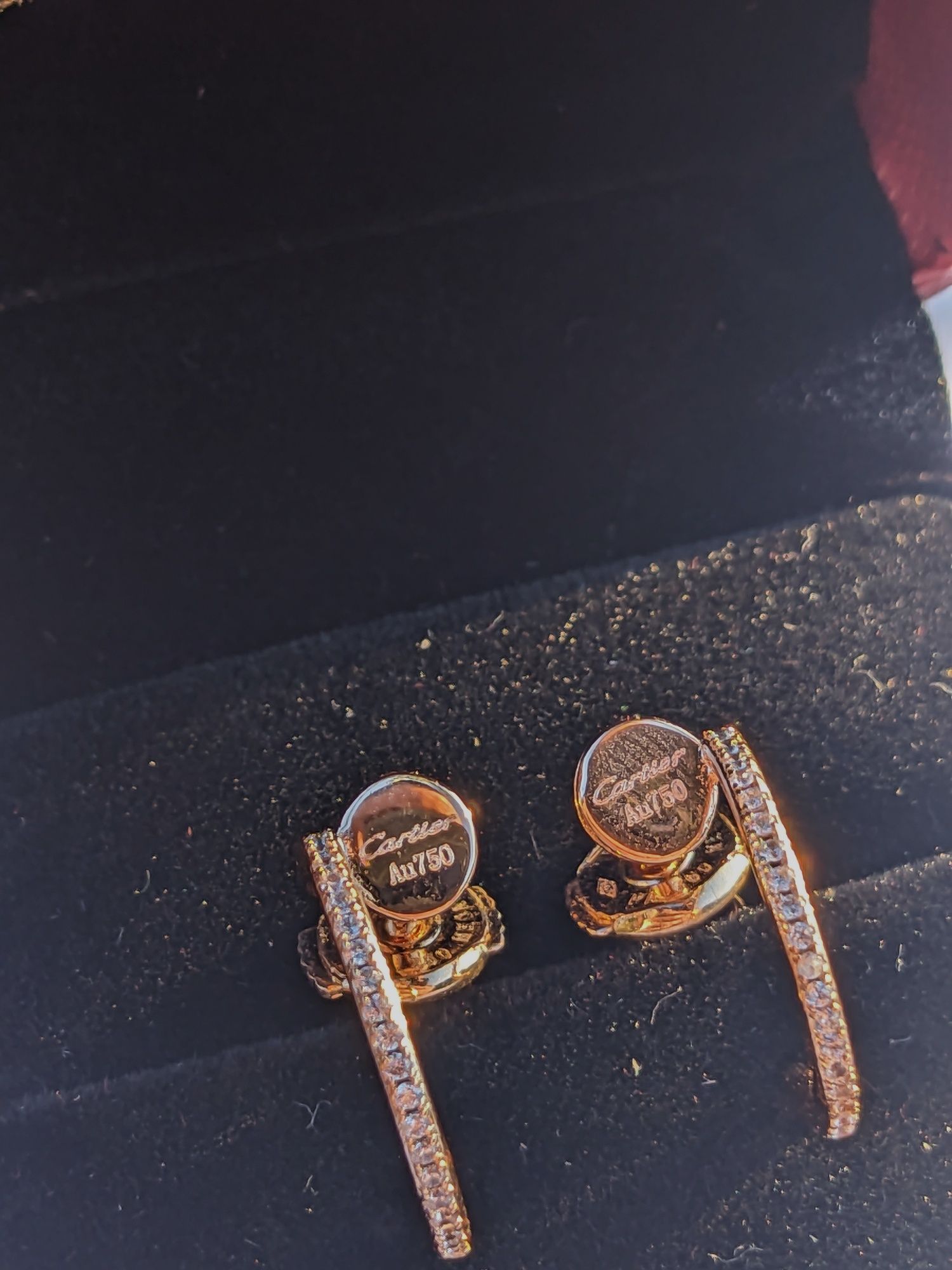 ОРИГІНАЛ! Золоті Сережки Cartier Juste un Clou, сережки карт'є, скригт