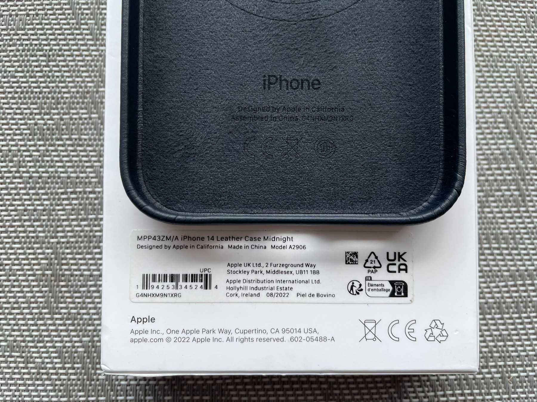 iPhone 14 Leather Case - Midnight (Оригінал)