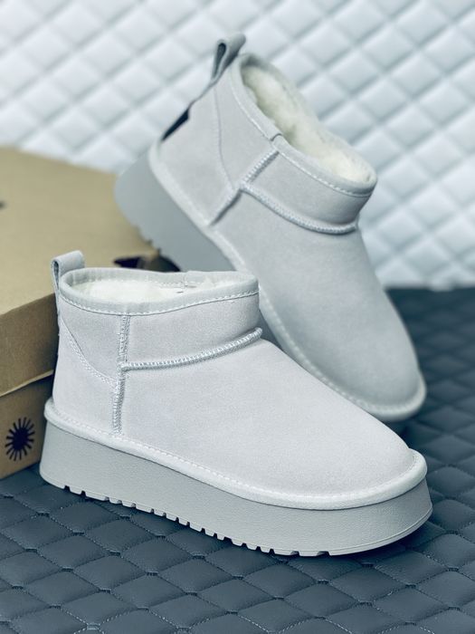 Ugg ultra mini latte zamsh platform Угг ультра міні змшеві на платформ