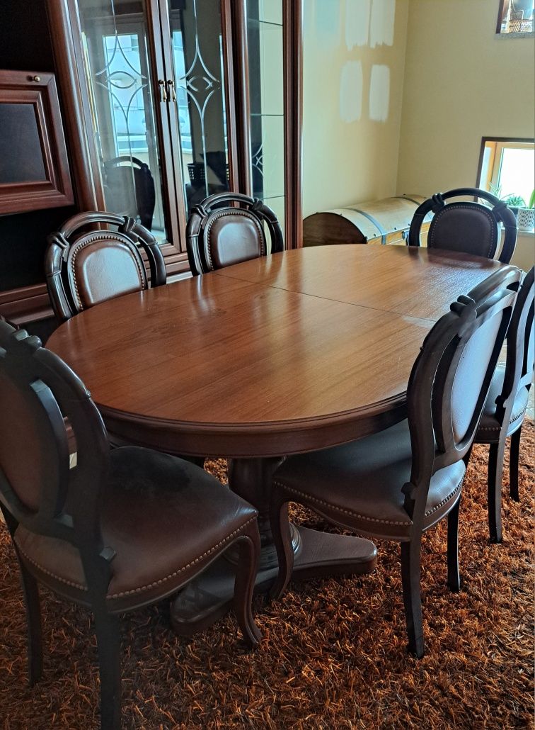 Móvel de sala completa com bar de canto cadeiras  mesa e móvel de tv