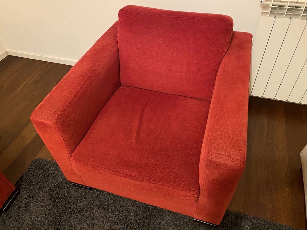 Sofa individual vermelho