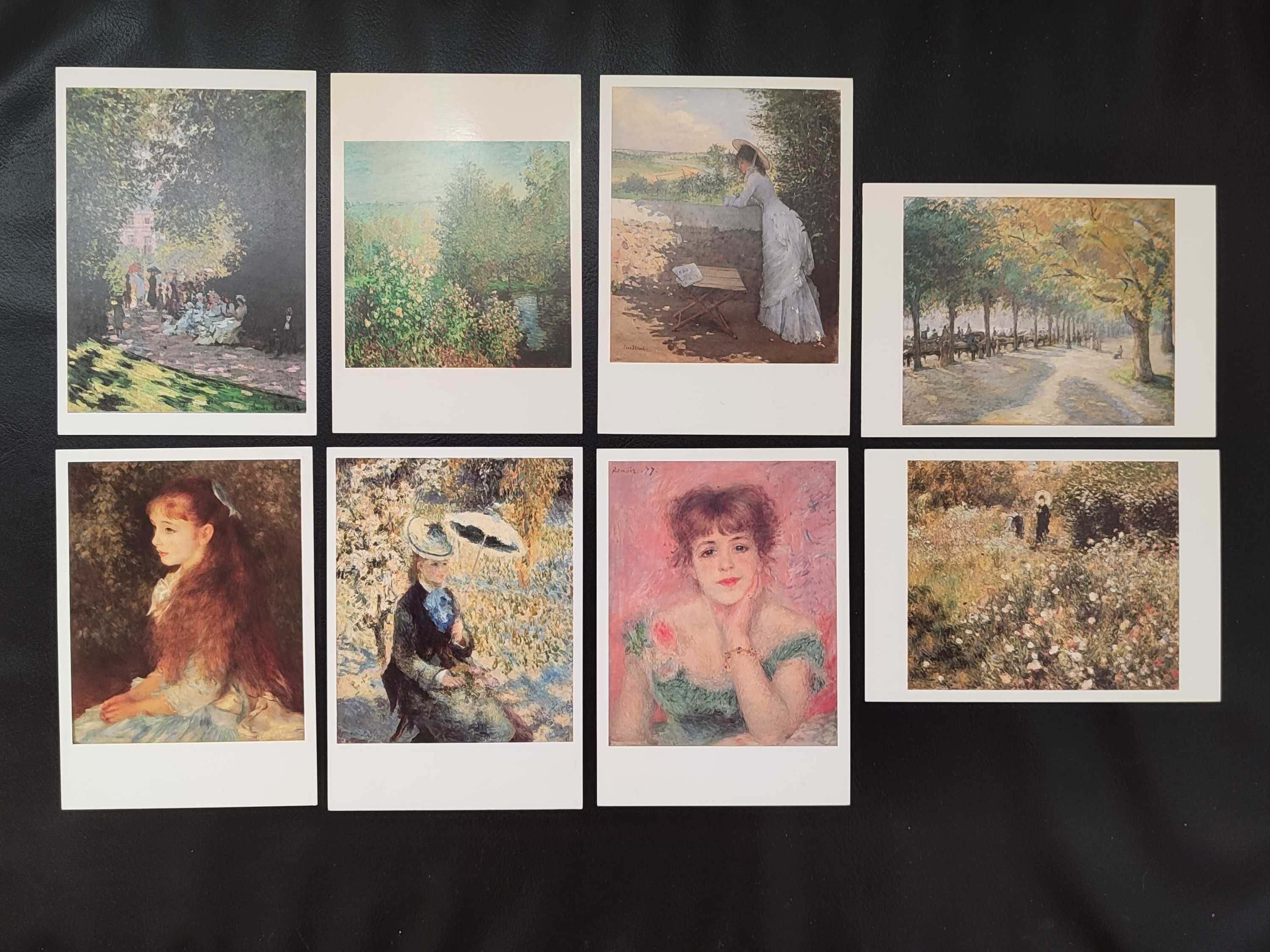 Postais franceses com reproduções de pinturas impressionistas
