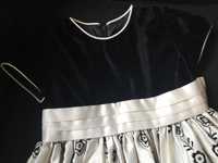 Sukienka elegancka 98 czarno/biała