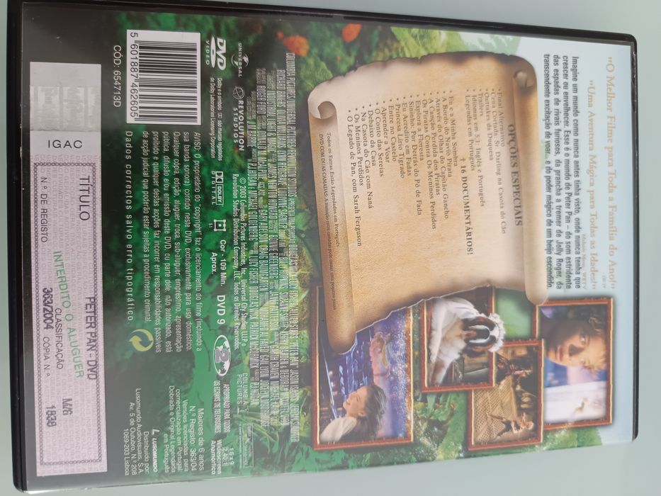 DVD Peter pan    .