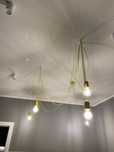 Lampa pająk żółta + żarowki Led
