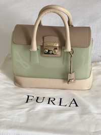 Mala FURLA Candy com fecho e em pele