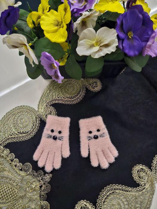 Ciepłe rękawiczki dla dziewczynki roz 3Y-4Y