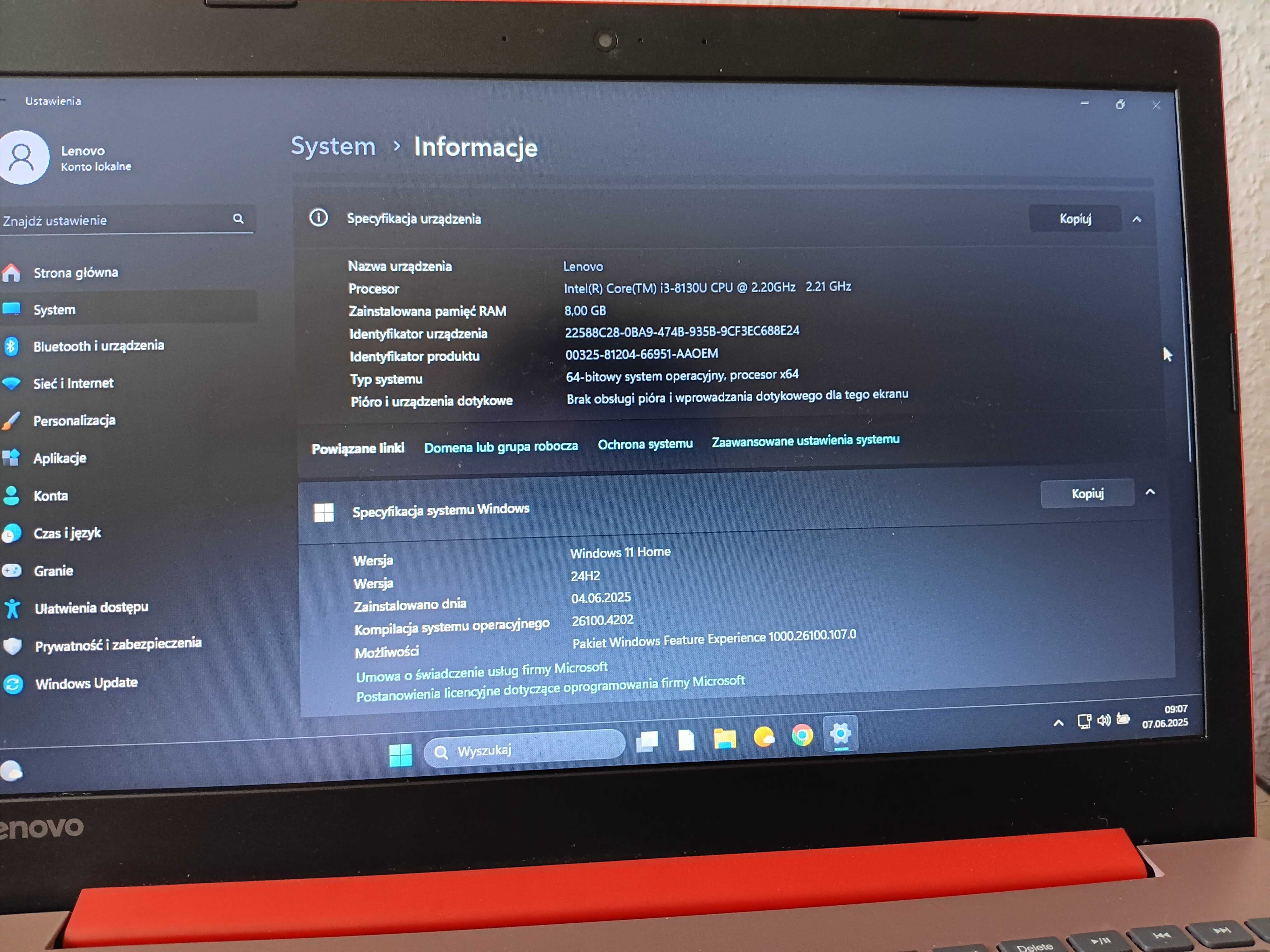 Windows 11/ 15,6 inch  Fhd IPS/intel i3-8120u/ram 8GB  DDR4/SSD480gb