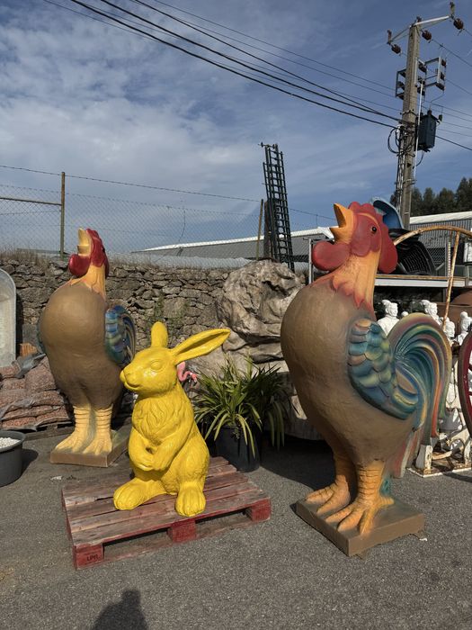 Galo 2m Altura Fibra Vidro Decoração!