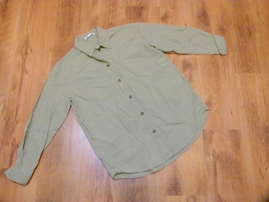 Sinsay koszula blady khaki guziki kołnierzyk rozm 42  XL Oversize